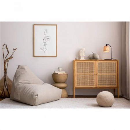 Veioza Nova Luce Intra, negru, abajur ratan, 1XE27, H.41 cm, 9001087 [1]