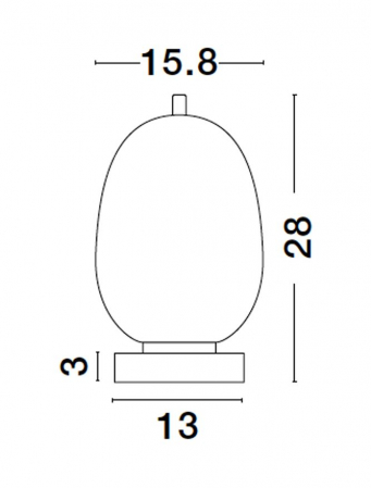 Veioza Nova Luce LATO E14 1x5W   Black Metal & Opal Glass IP20 [2]