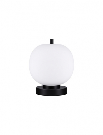 Veioza Nova Luce LATO E14 1x5W   Black Metal & Opal Glass IP20