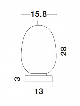Veioza Nova Luce LATO E14 1x5W   Brass Gold Metal & Opal Glass IP20 [1]