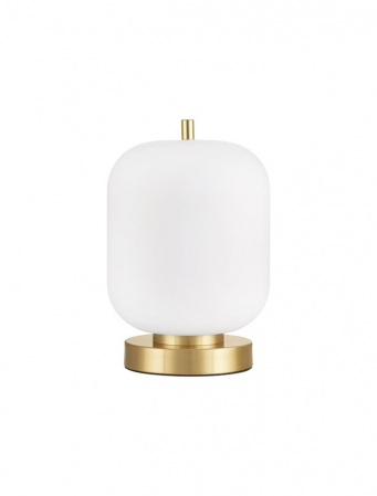 Veioza Nova Luce LATO E14 1x5W   Brass Gold Metal & Opal Glass IP20