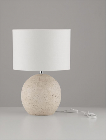 Veioza Nova Luce NAGOMI 9001068 Beige Aged Ceramic & Fabric Shade E27 1x12W IP20 [2]