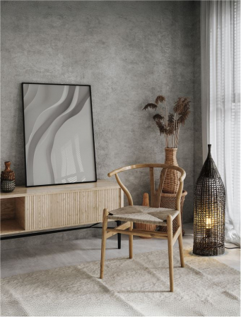 Veioza Nova Luce NAOS 9586629 Black Rattan & Sandy Black Metal E27 1x12W IP20 [1]