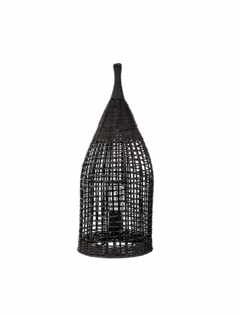 Moderne - Veioza Nova Luce NAOS 9586630 Black Rattan & Sandy Black Metal E27 1x12W IP20