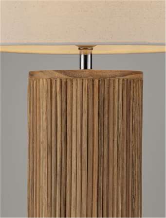 Veioza Nova Luce NAU 9001074 Wicker & Wood Fabric Shade E27 1x12W IP20 [4]