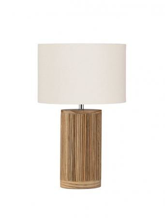 Moderne - Veioza Nova Luce NAU 9001074 Wicker & Wood Fabric Shade E27 1x12W IP20