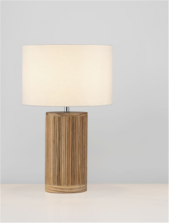 Veioza Nova Luce NAU 9001074 Wicker & Wood Fabric Shade E27 1x12W IP20 [3]