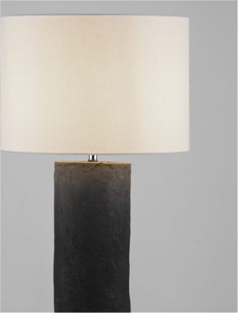 Veioza Nova Luce NORR 9001064 Black ‘Papier-Mâché & Fabric Shade E27 1x12W IP20 [4]
