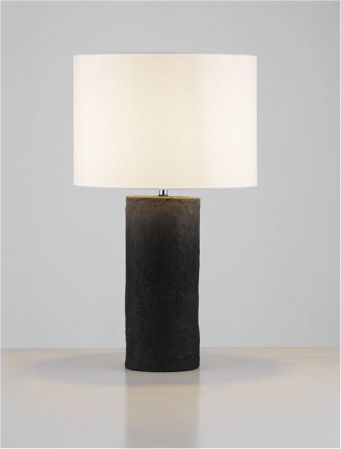 Veioza Nova Luce NORR 9001064 Black ‘Papier-Mâché & Fabric Shade E27 1x12W IP20 [3]