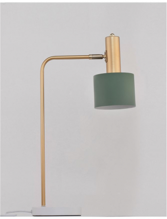 Veioza Nova Luce PAZ E27 1x12W   Gold Metal Mint Metal Shade White Base  IP20 [2]