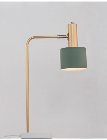 Veioza Nova Luce PAZ E27 1x12W   Gold Metal Mint Metal Shade White Base  IP20 [3]