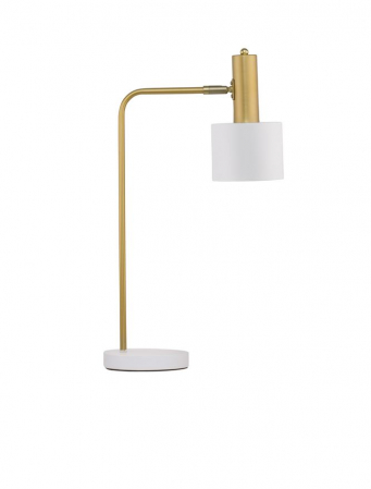 ILUMINAT INTERIOR - Veioza Nova Luce PAZ E27 1x12W   Gold Metal White Metal Shade White Base IP20