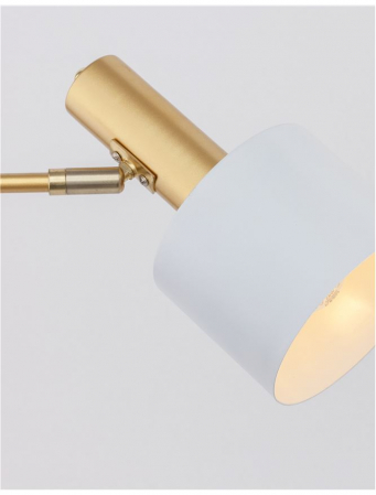 Veioza Nova Luce PAZ E27 1x12W   Gold Metal White Metal Shade White Base IP20 [3]