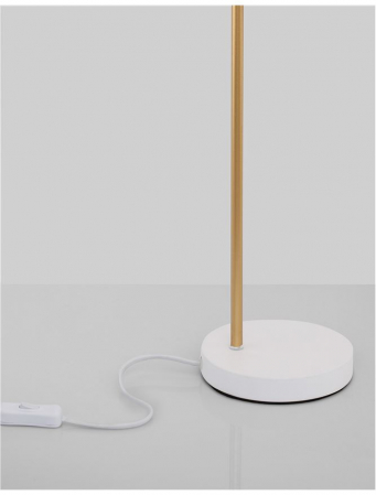 Veioza Nova Luce PAZ E27 1x12W   Gold Metal White Metal Shade White Base IP20 [4]