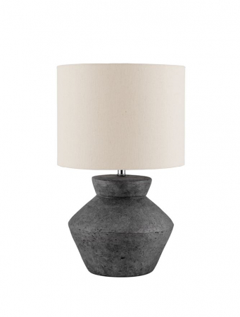 Veioze - Veioza Nova Luce PLUMAGE 9001069 Anthracite Ceramic & Fabric Shade E27 1x12W IP20