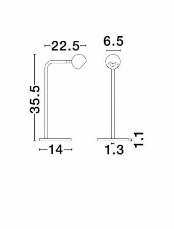 Veioza Nova Luce SFERA 9540253 Sandy Black Aluminium & Steel LED 6W 514lm 3000K IP20 [5]