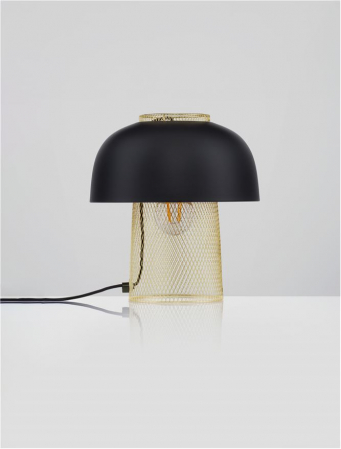 Veioza Nova Luce SQUBE 9001085 E27 1x12W    Sandy Black & Gold Metal   IP20 [2]