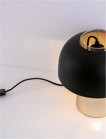 Veioza Nova Luce SQUBE 9001085 E27 1x12W    Sandy Black & Gold Metal   IP20 [5]