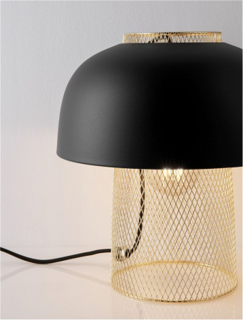 Veioza Nova Luce SQUBE 9001085 E27 1x12W    Sandy Black & Gold Metal   IP20 [6]