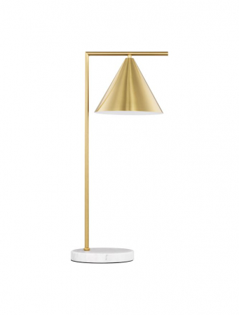 Veioza Nova Luce SWAY E27 1x12W   Brass Metal & White Marble Base  IP20