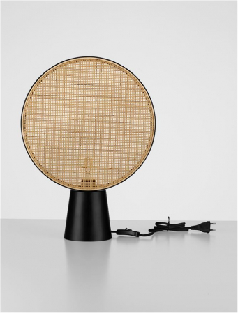 Veioza Nova Luce TIERRA 9586628 Natural Rattan & Sandy Black Metal Base E27 1x12W IP20 [2]