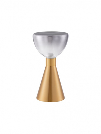 ILUMINAT - Veioza Nova Luce VOI 9236312 Brass Gold Metal & Smoky Glass LED 8W 227lm 3000K IP20