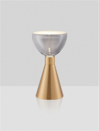 Veioza Nova Luce VOI 9236312 Brass Gold Metal & Smoky Glass LED 8W 227lm 3000K IP20 [3]