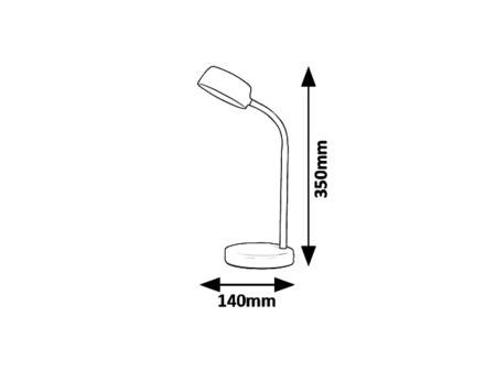 Veioza Rabalux Berry LED 4,5W 350lm 4000K metal white stil modern, IP20 6778 [2]