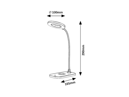 Veioza Rabalux Hardin LED 5W 210lm 2700-6000K plastic plastic negru alb IP20 [11]
