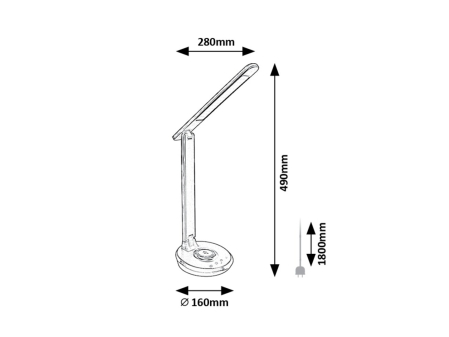 Veioza Rabalux Jacey LED 6W 480lm 3000,4000,5000K plastic plastic negru alb IP20 [9]