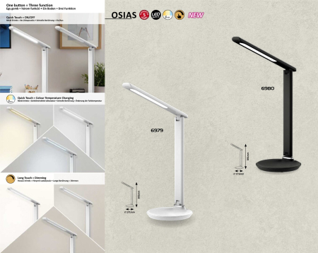 Veioza Rabalux Osias LED 9W 400lm 2700-6500 plastic white stil modern 230V, 50Hz IP20 6979 [1]