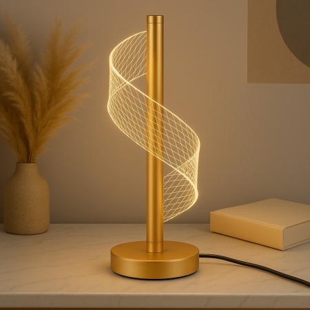 Veioza Rabalux Zofrael LED 6W 450lm 3000K metal acril auriu transparent IP20 [12]