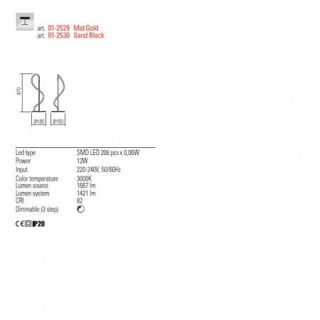Veioza Redo Corral, negru mat, LED, 12W, 1421 lumeni, alb cald 3000K, 01-2530 [1]