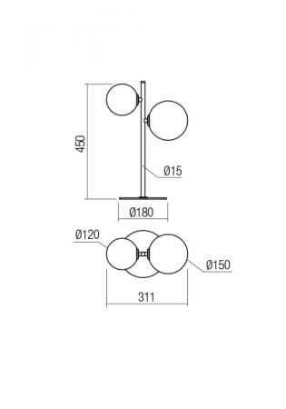 Veioza REDO ROY 01-2784 G9 MATT ANTIQUE BRASS 2 x max 10W   20 [1]