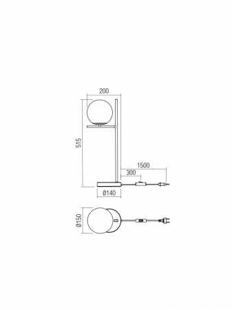 Veioză Smarter Boldy  01-3073 E14 1x28W   Metal Negru mat IP20 [1]