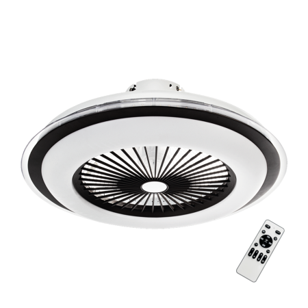  Ventilatoare - Ventilator Milagro Zephyr LED 48W  3000K/6000K 230V Black Metal & Plastic IP20