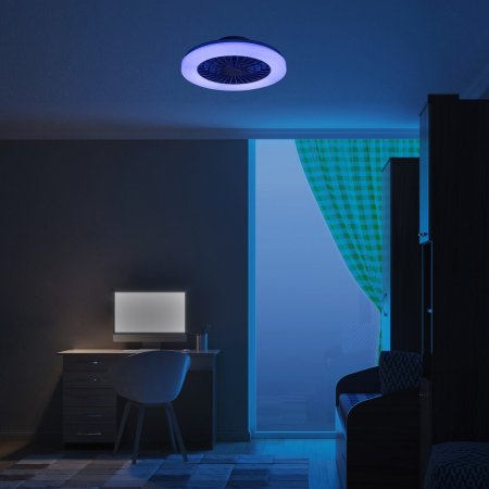 Ventilator Rabalux Dalfon2 LED 48W 3500lm 3000-6500 metal/ plastic white stil funcțional 230V, 50Hz IP20 71333 [2]