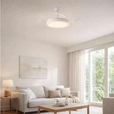 Ventilator Rabalux Fluara LED 60W 4800lm 3000K-6500K metal white stil functional, IP20 71364 [5]