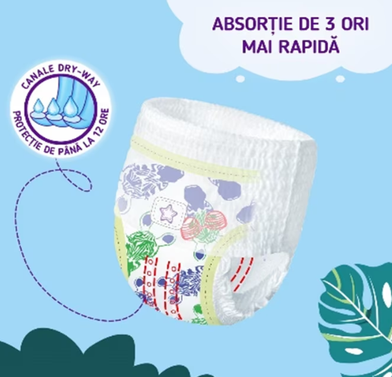 Scutece-chilotel Pufies Fashion&Nature Junior, Marimea 5, 12-17 kg, 40 buc [2]