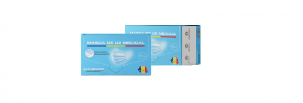 Set 50 masti faciale de uz medical tip II Aveuromed - Culoare - ROSU [3]