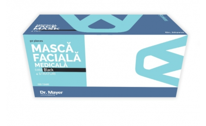 Masca Medicala 4 Straturi Full Color Black Dr. Mayer [2]