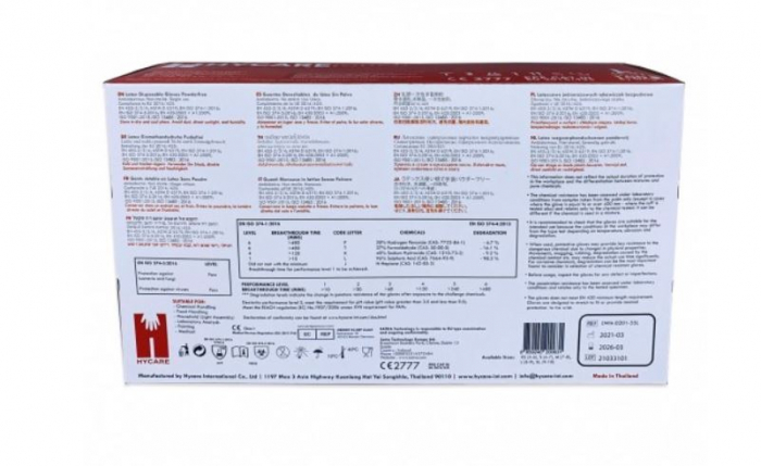 Manusi latex nepudrate Hycare Marimea M -Albe 100 buc [2]