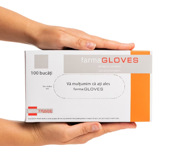 Manusi latex nepudrate Farmagloves Marimea XS -Albe 100 buc [3]