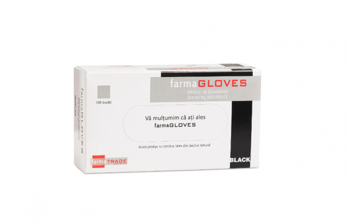 Manusi nitril  nepudrate Farmagloves Marimea XL -NEGRU 100 buc [2]