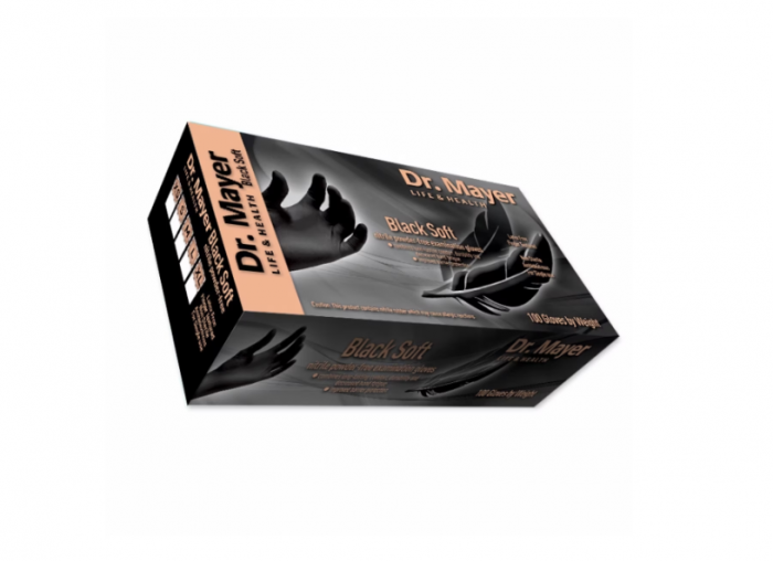 Manusi nitril Dr Mayer Black Soft  Marimea M -NEGRU 100 buc [2]