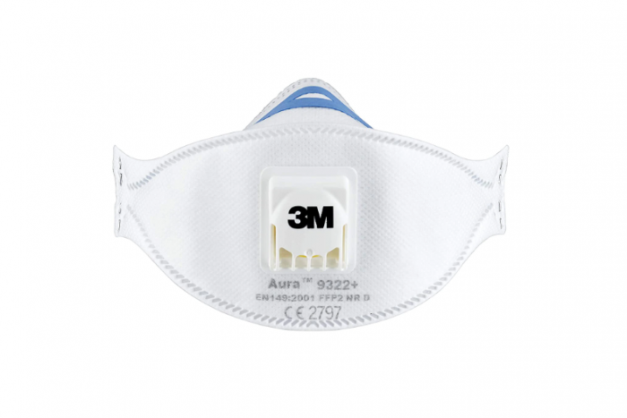 Masca de protectie respiratorie FFP2, 3M 9322+ Aura, cu valva / supapa [2]