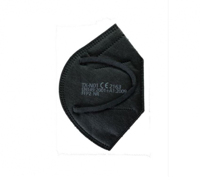 Set 10 de masti de protectie medicala KN95 tip IIR - NEGRU [2]