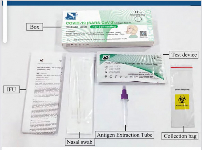 Test rapid antigen cu prelevare nazala Anhui Deepblue-Set 1 BUC [3]