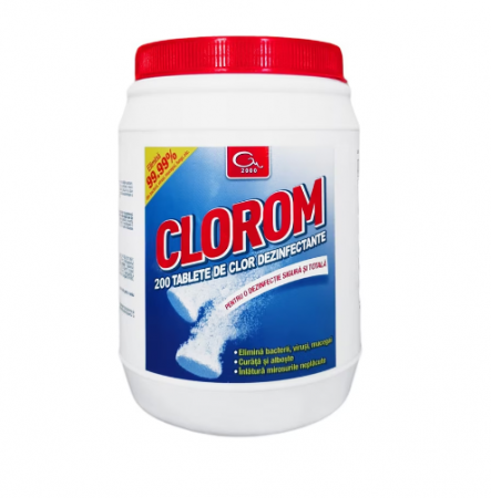 Dezinfectanti - Dezinfectant tablete clor - 200 buc CLOROM