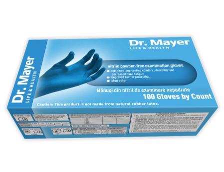 Manusi Nitril - Manusi examinare Nitril Blue  Dr. Mayer - XS